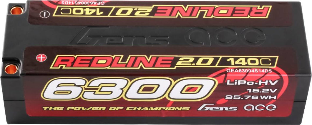 Gens Ace Redline 6300mAh 4S HV 15.2v 140C